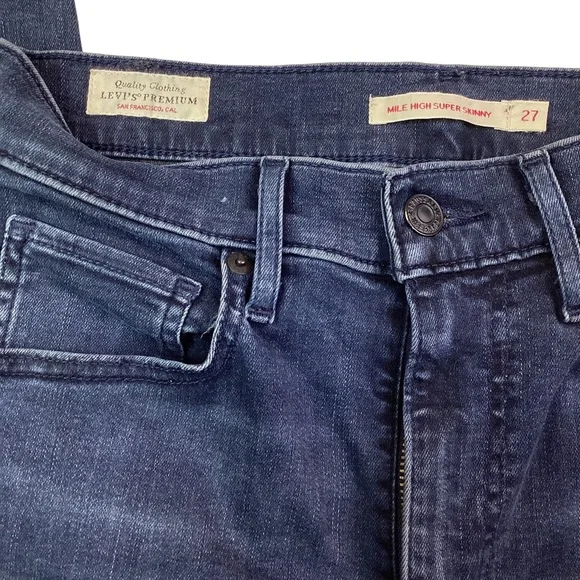 Levi’s Premium Mile High Super Skinny Jeans - Picture 7 of 11